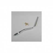 Shifter Lever, Lokar, Double Bend, 16-Inch, for Tremec/Borg Warner T5, T45, T56 Manual Transmissions, Chrome Finish
