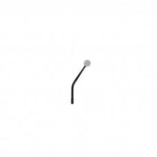 Shifter Lever, Lokar, Single Bend, for Tremec TKO 500, 600, And T56 Magnum Manual Transmissions, Midnight Series