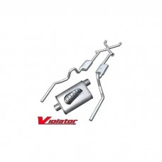 Pypes Dual Exhaust System, 2.5", Violator Mufflers, Crossmember Back W/X-Change, Pypes 1955-1957