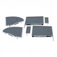 Side Glass,Installed w/Frames,Smoke,2-Door Hardtop,55-57