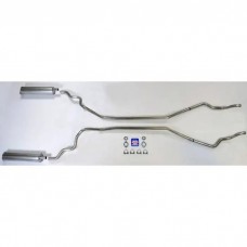 1963-64 Full Size Ford Convertible  2" Aluminized Dual Exhaust System With Turbo Mufflers For 260 or 289 Engine
