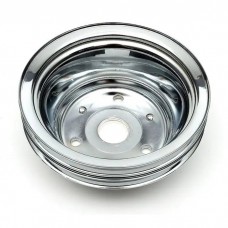 El Camino Balancer Pulley, Chrome, Double Groove (SB) 1969-72