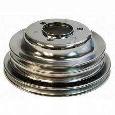 El Camino  Balancer Pulley, Chrome, Triple Groove (BB),  1969-72
