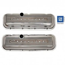 Chevy Truck Aluminum Valve Covers, Polished, With ChevroletScript, Big Block, 1955-1972