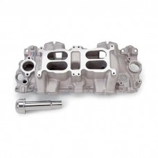 Chevy Truck Intake Manifold, 348 & 409ci, Dual-Quad, Large Port, Aluminum, Edelbrock, 1958-65
