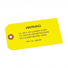 1950-1966  6-Cylinder Oil Bath Air Cleaner Warning Tag