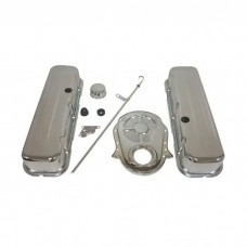 Chevy Big Block Chrome Engine Dress Up Kit With Short Smooth Style Valve Covers