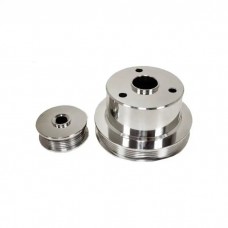 Chevy Truck Serpentine Pulley Set, Polished Aluminum, 1994-1996