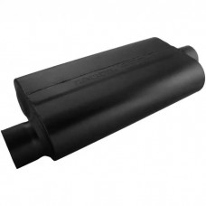 Flowmaster Delta Flow Muffler, 50 Series- 3.00 Offset Inlet / 3.00 Center Outlet -Stainless Steel-Moderate Sound