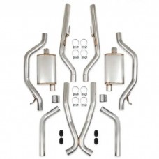 1973-1987 C-10/20 Hooker Header-Back Exhaust System , 2WD - 3", Rear Exit, 304SS Tubing with 304SS Mufflers
