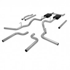 1973-1987 Chevy-GMC Truck Flowmaster American Thunder Dual Exhaust Crossmember Back System, Aluminized Steel, 1/2-3/4 Ton V8, 2WD