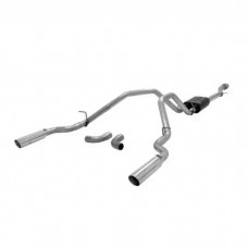 2014-2019 Chevy-GMC Truck Flowmaster American Thunder Dual Exhaust Cat Back System, Stainless Steel, 4.3L/5.3L Crew/Double Cab