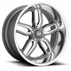 Chevy-GMC Truck US Mags U129 C-Ten Wheel, 5x5 Bolt Pattern, 1mm Offset,  Gun Metal Milled, 22x8.5