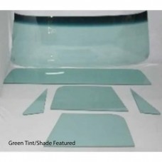 1981-1987 Chevy-GMC Truck Glass Kit-Small Rear Glass, Green Tint/Shaded Windshield With Grey Tint Glass