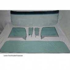 1960-1963 Chevy-GMC Truck Glass Kit, Deluxe/Large Back Glass-Assembled Vent And Door Windows, Chrome Frames-Clear