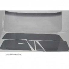 1967 Chevy-GMC Truck Glass Kit, Deluxe/Large Back Glass-Green Tint With Shade Band