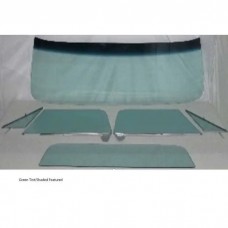 1967 Chevy-GMC Truck Glass Kit With Vent Window In Frames, Door Glass In Channel, Small Back Glass-Clear