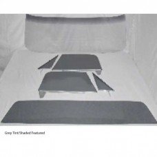 1967 Chevy-GMC Truck Glass Kit With Vent Window In Frames, Door Glass In Channel, Deluxe/Large Back Glass-Clear