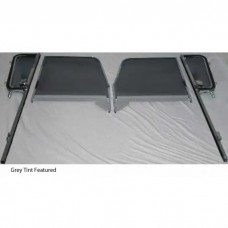 1960-1963 Chevy-GMC Truck Side Window Kit With Assembled Vent Post Assemblies And Door Glasses, Chrome Frames-Green Tint