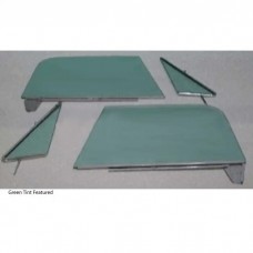1967 Chevy-GMC Truck Side Window Kit With Assembled Vent And Door Glasses, Green Tint
