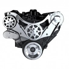 Front Drive System, Big Block Chevy, Polished, w/ AC and NO Power Steering