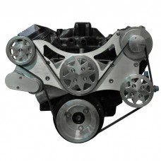 Front Drive System, Big Block Chevy, Machine finish, NO AC with Power Steering