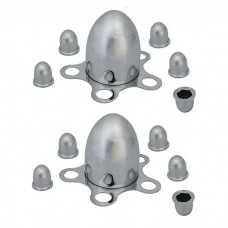 Ford Pickup Truck Spider Cap - Chrome Plated - For 5 Lug 4 1/2 Bolt Circle Steel Wheels