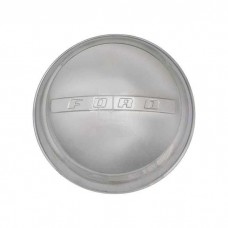 Hub Cap - Ford Embossed - Stainless Steel - 8-1/4 - Ford Deluxe & Ford Passenger