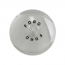 Hub Cap/ Ford In Black/ Stainless Steel