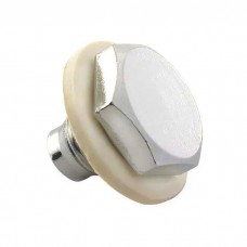 Oil Pan Drain Plug/ Chrome/ Incl Nylon Washer