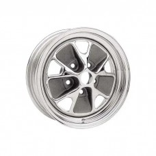 1964 Mustang 14" x 5" Styled Steel Wheel, Chrome with Argent Paint