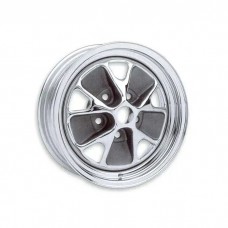 1965 Mustang 14" x 5" Styled Steel Wheel, Chrome with Charcoal Paint