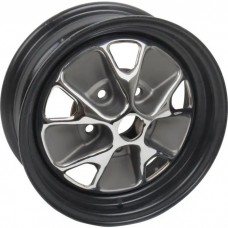 1966 Mustang 14" x 5" Styled Steel Wheel, Black Painted Rim with Chrome Center