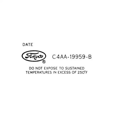 1964-1966 Mustang Air Conditioning Dryer Decal