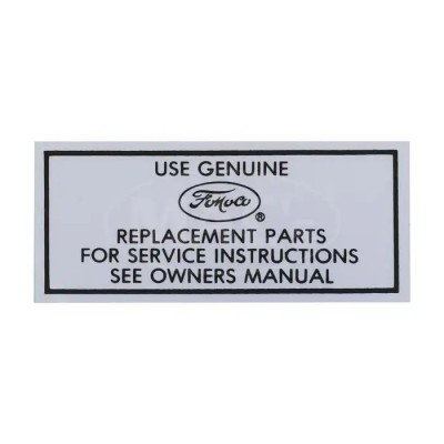 Air Cleaner Service Instruction Decal