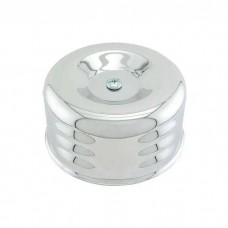 Street Rod Air Cleaner, Louvered Style, 2-5/8" Throat, Fits2 Barrel Carb