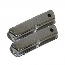 Ford Valve Covers, Small Block, Chrome Flamed, 1962-1979