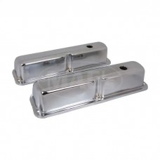 Ford Valve Covers, Small Block, Smooth Polished Aluminum, 1962-1979