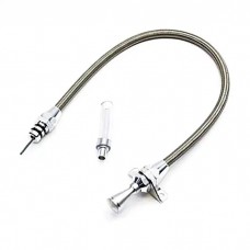 Lokar C4/C6/FMX/AOD Automatic Transmission Firewall-Mounted Flexible Dipstick with Braided Stainless Steel Tube