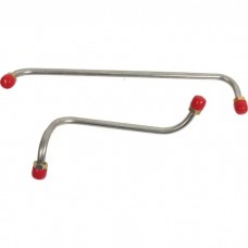Galaxie Fuel Pump To Carburetor Lines, Big Block V8 With 4-Barrel, 2-Piece Stainless Steel, 1961-1964