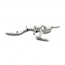 Bronco Dual Exhaust System, Crossmember-Back, Stainless Steel, MagnaFlow, 1966-1977