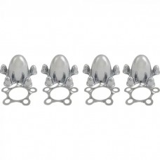 1955-1979 Ford Thunderbird Center Cap Set, Spider Style, Chrome Plated Zinc Diecast, 5 X 4-3/4" Bolt Circle