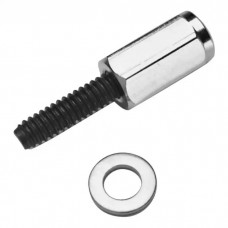 Engine Valve Cover Mini Nuts; Aluminum; Chrome; Studs/Washers Included; 4 Pack