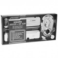 Engine Dress-Up Kit; Chrome Steel; Fits Big Block Chevy Engines