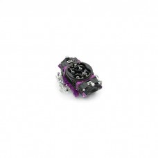 Black Race Series Carburetor; 650 CFM, Mechanical Secondary, Black & Purple