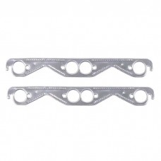 1955-1991 Mr Gasket Aluminum Header Gaskets GEN 1 283-400 w/1.45 Inch x 1.48 Inch Square Ports.