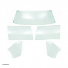 Firebird Glass Set, Complete, Tinted, Coupe, 1968-1969