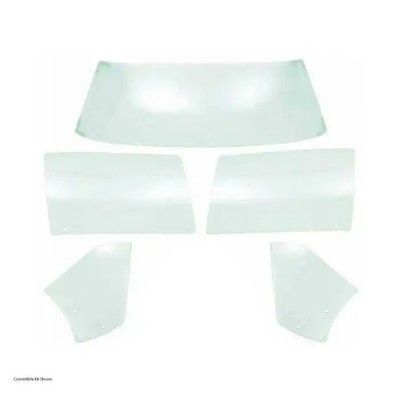 Firebird Glass Set, Complete, Tinted, Coupe, 1968-1969