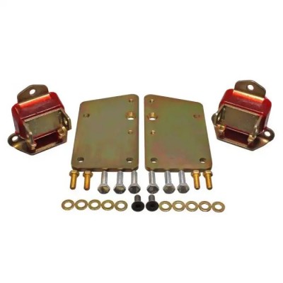 LS Conversion Engine Mounts, Tall Style, Red
