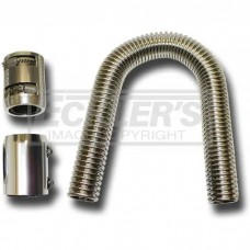 Chevy Radiator Hose Kit, Chrome Plated Stainless Steel, 24", 1949-1954